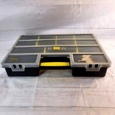 Stanley Caja de Herramientas Organizador Piezas Pequeñas Estuche de Almacenamiento Negro Amarillo Compartimentos Foto 1 de 4