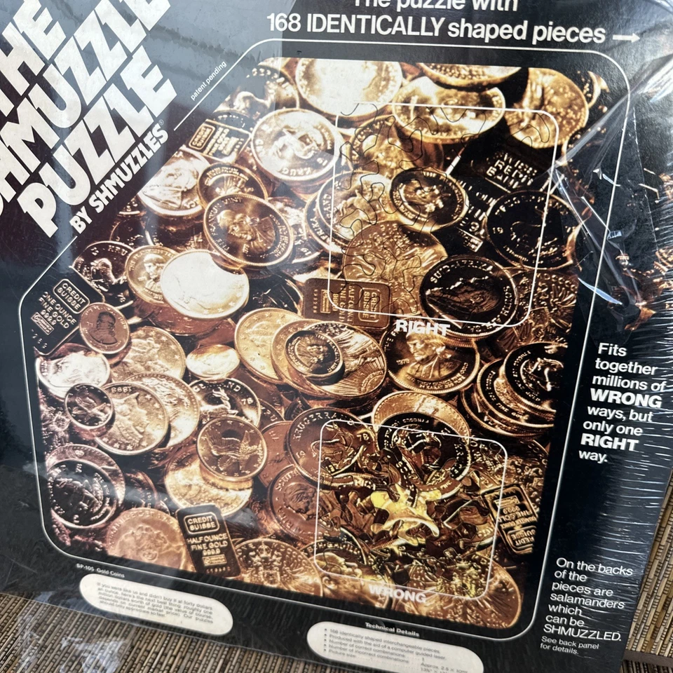 RARO Rompecabezas Monedas de Oro Schmuzzle Vintage Rompecabezas Años 80 Juego Nuevo Foto 1 de 4