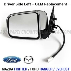 Left Side Mirror Driver Side Ford Ranger/Mazda Fighter 1999-2004 Electric Chrome - Bild 1 von 5