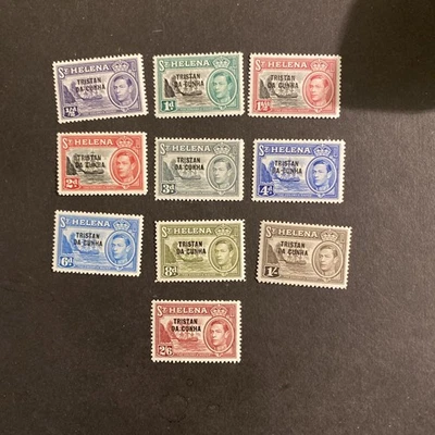 Tristan Da Cunha 1952 GVI Definitive Short Set Mint With Hinge Remains. - Изображение 1 из 2