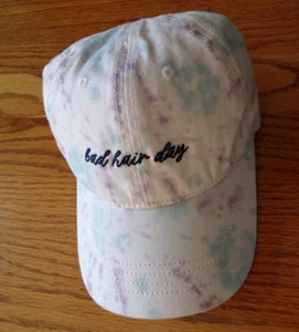Pastellblau & lila Batik Bad Hair Day Damen Baseball Kappe/Mütze ~ NEU mit Etikett - Bild 1 von 2