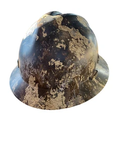 Custom Hard Hat Tan STA Prairie Camo Hydro Dipped Full Brim MSA V-Gard Satin - Picture 1 of 3