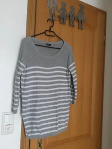 Damen Pullover grau weiß gestreift Größe S gebraucht - Bild 1 von 4