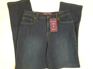 Pantalones de mezclilla elásticos de tiro clásico de pierna cónica Gloria Vanderbilt para mujer 4 cortos - Imagen 1 de 6
