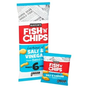 Burton's Fish & Chips Salt & Vinegar Multipack - 6 x 25g - Picture 1 of 1