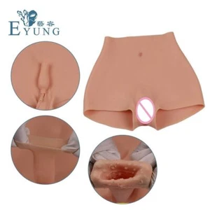 Crossdresser Silicone Realistic Vagina Panties Buttock Lift Underwear Penetrable - Picture 1 of 18
