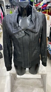 Please Jacke aus Echtem Leder Gebraucht Frau Schwarz Gr. 42 XYE389L - Bild 1 von 8