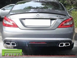 MB 11-16 W218 Combo Set CLS AMG Type Carbon Fiber Rear Diffuser w/ Trunk Spoiler - Picture 1 of 2