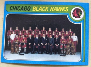 1979 Topps Blackhawks Team Checklist Tony Esposito Bobby Hull Tom Lysiak 247 VG - Picture 1 of 2