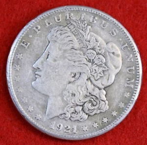 1921-S Morgan Liberty Dollar 90% Silver Circulated Coin MG527 - Picture 1 of 2