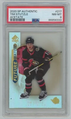 2020-21 SP AUTHENTIC Tim Stutzle FUTURE WATCH RC ROOKIE ACETATE Rare! - Image 1 of 2