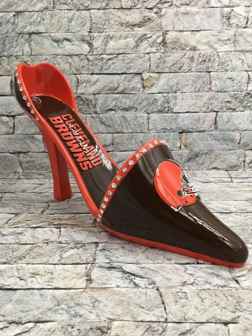 Cleveland Browns shoe shaped embossed & accented wine bottle holder from Kohl's Cover