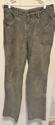 Paul Smith Mens Jeans 45 36 Grey Green Corduroy Flat Front VTG Italy Trousers ** - Image 1 of 4
