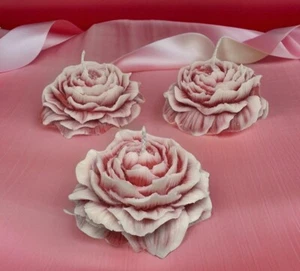 3pcs Scented Candle | Handmade Soy Wax | Home Decor | Gift Idea | Red Ombre Rose - Picture 1 of 4