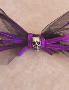 Handmade Vintage Style Party Spooky Hairbow Clip - Picture 1 of 5