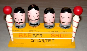 1950's Barber Shop Quartet Bar Botle Cork Stoppers Opener Set - Picture 1 of 2