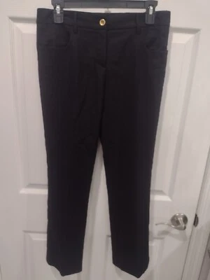 Miu Miu Pants Trousers Euro 38 (US 30 x 27) Virgin Wool Straight Black - Image 1 of 4