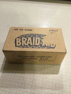 Vintage Braid-Aid Set of Three 3-Way Rug Braiding Making Tool Kit in Box USA - Image 1 of 4