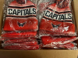Lot 10 Washington Capitals NHL Winter Snow Hat Beenie Pom Pom Stadium Giveaway - Picture 1 of 6