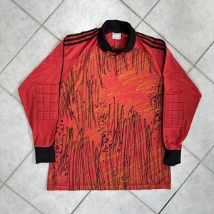 Adidas Goalkeeper Soccer Shirt XL Vintage 80s-90s Scribble Jersey USA Made Large - Picture 1 of 5