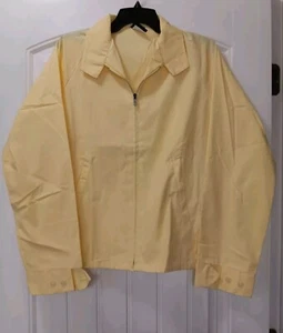 Vintage SportsMaster Harrington Jacke gelb Small USA Retro durchgehender Reißverschluss - Bild 1 von 13