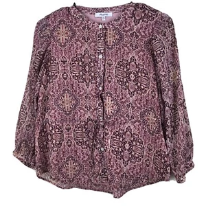 Madewell Kaleidoskop Print Top XXS Boho Bauernstil H3952 - Bild 1 von 7