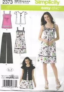 118 SIMPLICITY 2373: DRESS, TOP, JACKET & PANTS SIZE 6-14 SEWING PATTERN - Picture 1 of 3