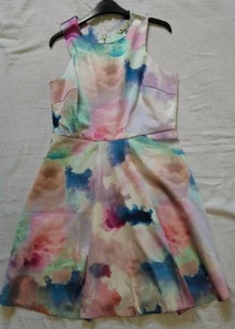 Damen Designer Kleid Splash Design Gr. 14 komplett gefüttert - Bild 1 von 7