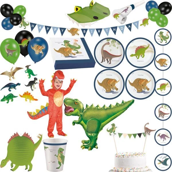 Set Di Decorazioni Per La Festa Di Compleanno Di Dino T-Rex Per Bambini - Immagine 1 di 1