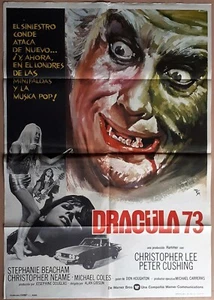 Dracula A.D. 1972 ORIGINAL Spain 73 POSTER Christopher Lee MCP cool art Hammer - Imagen 1 de 5