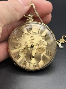M. J. Tobias 18k Gold Pocket Watch - Picture 1 of 12