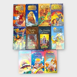 Christian VHS Lot Of 11 Storykeepers Amazing Bible Greatest Adventure Penguins - Picture 1 of 9