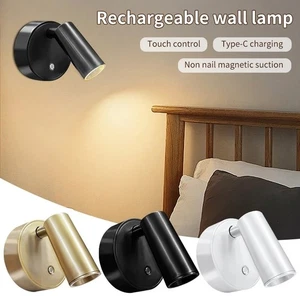 Foco LED recargable USB magnético inalámbrico lámpara de pared sensor táctil atenuación - Imagen 1 de 12