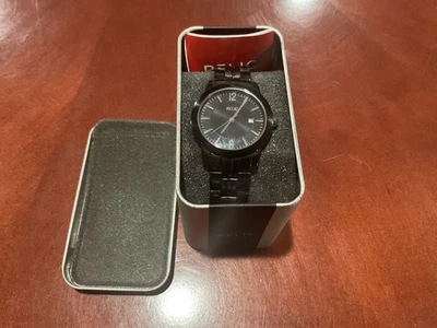 Relic Quartz Watch ZR11897 Men Black Steel Date Analog All Stainless steal - Image 1 of 4