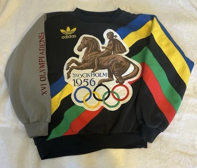 Sudadera De Colección Años 80 Adidas 1956 Juegos Olímpicos de Estocolmo Helsinki Cuello Redondo Talla M Foto 1 de 3