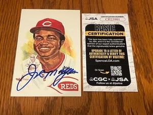 JOE MORGAN AUTOGRAPH PEREZ STEELE POSTCARD CGC JSA COA HOF REDS - Picture 1 of 2