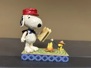 2015 Jim Shore PEANUTS figure - A Campfire with SNOOPY & Woodstock    4049414 - Picture 1 of 3