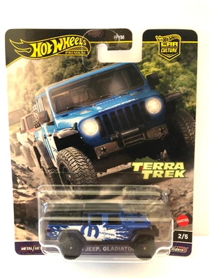 Jeep Gladiator 2020 neumáticos reales Hot Wheels azul Foto 1 de 2