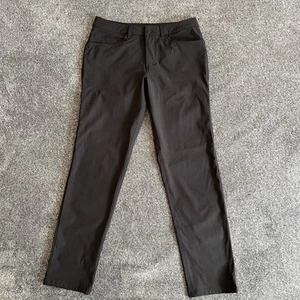 Lululemon Men’s Pants Black Size 31 ABC Classic Obsidian / Dressing Pants Button - Picture 1 of 8