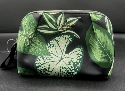 Bolsa cosmética Kate Spade Chelsea folhagem samambaia KH748 nova P2 - Imagem 1 de 4