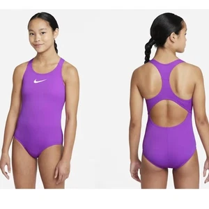 New purple Nike girls racerback swimsuit size XL - Picture 1 of 7