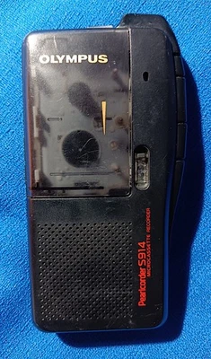 Olympus S914 Pearlcorder Voice Activated Microcassette Recorder BLACK/VINTAGE - Image 1 of 4