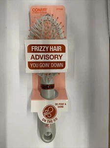 Oval Brush Conair Frizzy Hair Advisory You Goin' Down On The Go Mini White New - Picture 1 of 4