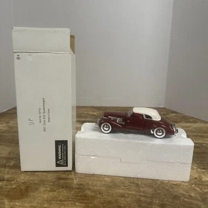 Signature Models 1937 CORD 812 SUPERCHARGED Diecast Car Red White Open Box - Picture 1 of 6