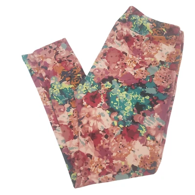 Leggings LuLaRoe altos y curvilíneos para mujer multicolor florales tiro alto elásticos tobillo Foto 1 de 4