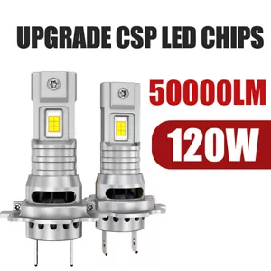 2x H7 Super Bright LED Headlight Bulbs Conversion Kit High Low Beam 6500K White - Picture 1 of 11