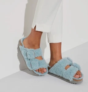 Sandalia Birkenstock Papillio Arizona plataforma hebilla grande peluche desteñido agua 39 - Imagen 1 de 1