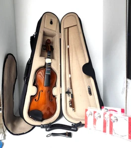 Palatino Student's Violin Music Class Lessons 1/4 Size w/ Bow Accessories & Case - Picture 1 of 24