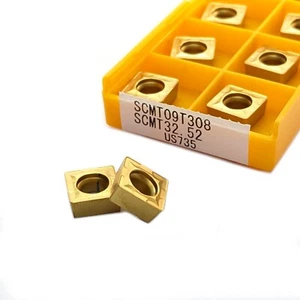 Insertos de torno de corte de aluminio cuadrado SCMT09T308 US735 SCGT32,52 10 piezas - Imagen 1 de 3