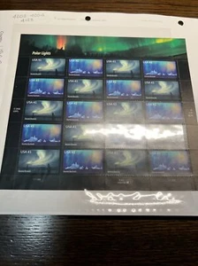 SCOTT#4203-04-POLAR LIGHTS-AURORA BOREALIS & AURORA AUSTRALIS-SHEET OF 20 STAMPS - Picture 1 of 1